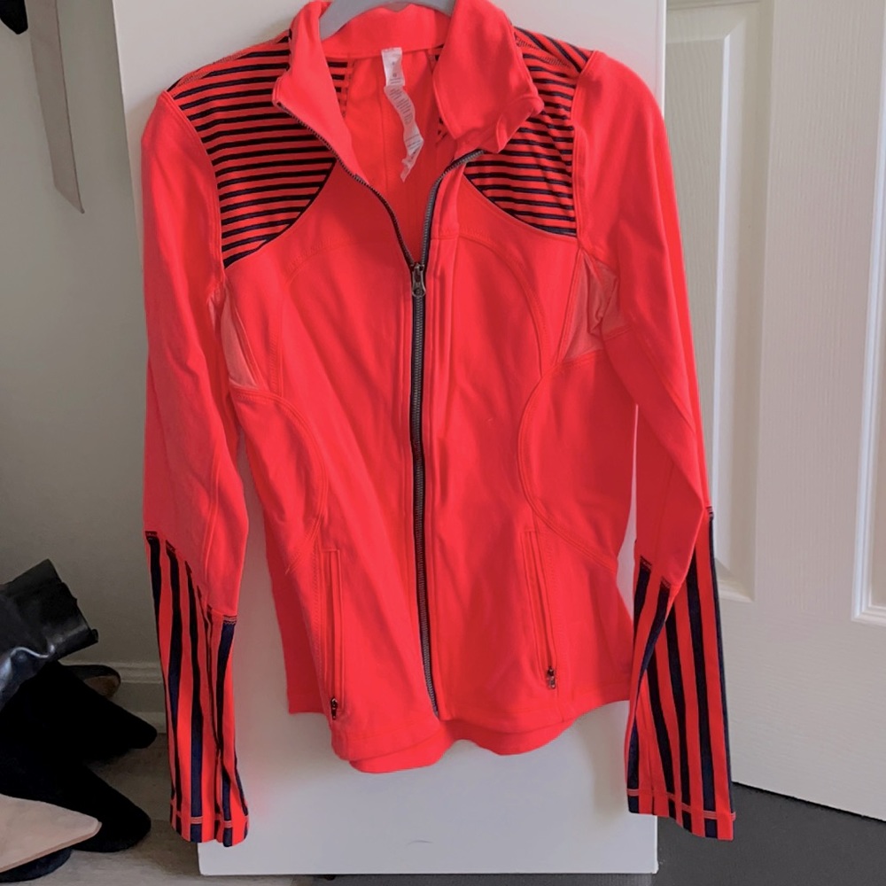Neon orange Lululemon jacket